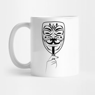 Sugar Skull Guy Fawkes Mug